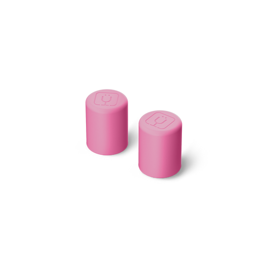 Magnetic straw cover pink gingham - US 6562